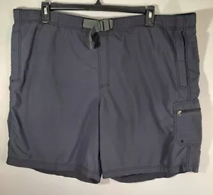 Columbia Mens 9" Palmerston Peak Shorts Relaxed Cargo Belted Navy Blue Size XXL - Picture 1 of 8