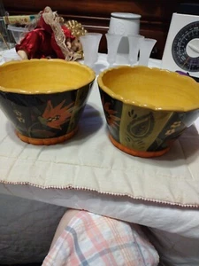 222 Fifth Folkloria Arabian Flower Bowls, can be used for kitchen use or plants - Picture 1 of 6