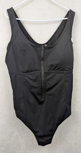 Traje de baño ArteSands talla 18 One Piece negro cremallera frontal acolchado forrado sin alambre 1458 - Imagen 1 de 3