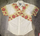 Vintage Wrangler Western West For Women. Sz Med? White Short Sleeve Shoulder Pad