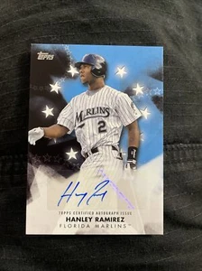 2024 Topps Series 1 HANLEY RAMIREZ Baseball Stars Nero Auto Marlins - Foto 1 di 2