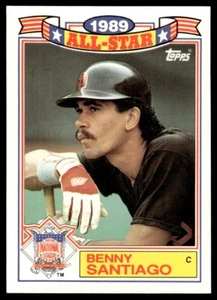 1990 Topps Glossy All-Stars Benny Santiago San Diego Padres #9 - Imagen 1 de 2