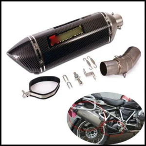 For BMW R1250GS/R/RS/RT 2019-2023 Exhaust Tips Motorcycle Mid 51mm Muffler Pipe - Picture 1 of 9
