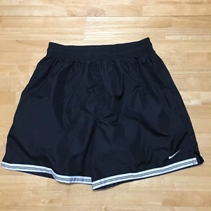 Pantalones Cortos Nike De Colección Años 90 Para Hombre L Negros Cintura Elástica Ropa Activa 100% Poliéster Usados en Excelente Condición - Imagen 1 de 11