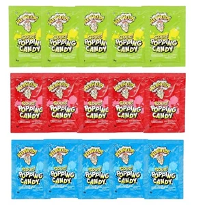 Warheads Sour Popping Candy - 3 Geschmacksrichtungen 9g Packungen - Fun Tangy American Sweets - Bild 1 von 24