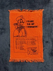 Vintage Oklahoma State Cowboys Rally Towel 1984 Season Orange OSU Collectible - Bild 1 von 7
