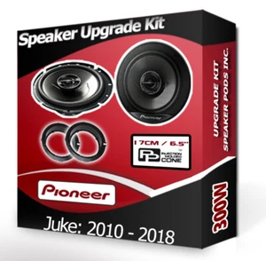 Pioneer car speakers for Nissan Juke Rear Doors + speaker adapters pods 300W - Picture 1 of 1