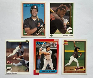 Lote de 5 cartas HOFer Roberto Alomar 1988-91 (incluyendo su '88 Topps RC) - Imagen 1 de 2