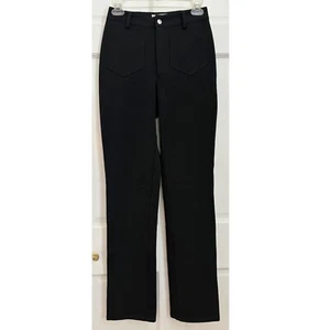 Bebe Vintage 90s Pants Trousers Black Stretch Y2k 2000s Straight Siren 2 4 6 S - Picture 1 of 7