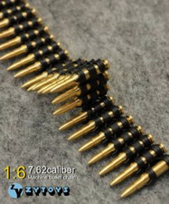 ZY TOYS 1/6 Scale 50PCS Caliber Bullet Model Chain F 12'' Figure Accessories Toy