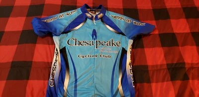 Camiseta deportiva del club de ciclismo Chesapeake talla grande 1/4 cremallera Foto 1 de 3