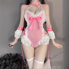 Women Sexy-Lingerie Cute Uniform Cosplay Costume Bunny Girl Maid Outfit Bodysuit