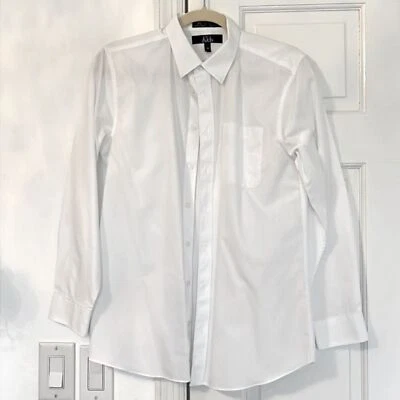 Camisa de vestir para niño con botones blanca talla 18 clásica preppy minimalista Foto 1 de 4