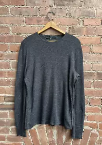 Rag & Bone Men’s Honeycomb Sweater, Sz Medium, Gray Wool/Linen Medley - Picture 1 of 7