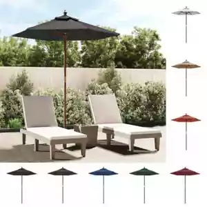 More details for garden parasol outdoor umbrella parasol sun shade with wooden pole vidaxl