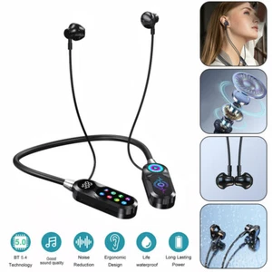 Bluetooth Nackenbügel Kabellos Kopfhörer Mikrofon Headset Ohrhörer Ohrhörer LED Bildschirm - Bild 1 von 25