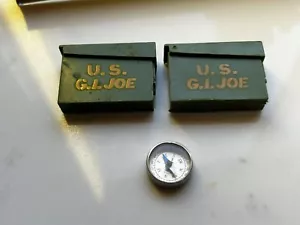 GI Joe Vintage 1964 Hasbro Stenciled Ammunition Cases And Compass. - Picture 1 of 8