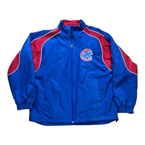 Vintage 90’s MLB Chicago Cubs MAJESTIC Windbreaker Jacket Size Adult LARGE - Picture 1 of 11
