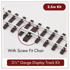 2.5m - 3½" Gauge Display Track Kit - Screw Fit - PNR-10D - PNP Railways