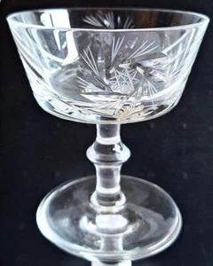Vintage Lot of Three ( 3 ) Pinwheel Crystal Cocktail Dessert Glasses 4.5 inches - Bild 1 von 6