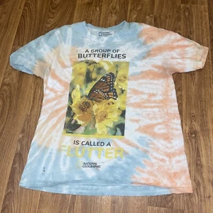 T-Shirt mehrfarbige Krawatte Schmetterling National Geographic Größe L - Bild 1 von 11