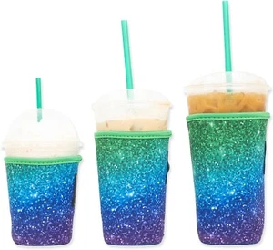 Mangas de café helado Baxendale para tazas de bebida fría - paquete de 3 neopreno reutilizable - Imagen 1 de 7