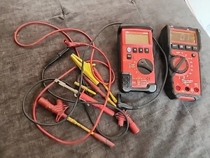 LOT MAC em600 Milwaukee 2217-20 TRUE Auto RMS Digital LEADS MULTIMETER TOOL - Picture 1 of 10