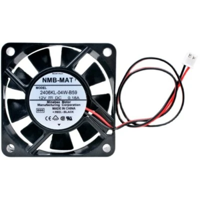 NMB 2406KL-04W-B59  60 x 60 x 15mm 6015 DC 12V 0.18A 2-Pin CASE COOLING FAN - Image 1 of 4