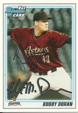 Bobby Doran  Houston Astros Personally Autographed Card