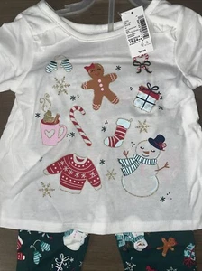 Children’s Place Girls 18-24 Months 2 Piece Christmas Set - Picture 1 of 7
