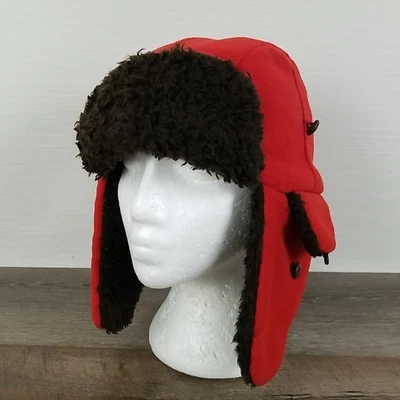 Sombrero trampero Sherpa Gap Kids rojo búfalo/marrón Foto 1 de 4