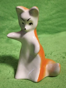 Statuina porcellana Gorodnitsa vintage volpe URSS Ucraina sovietica ceramica anni 60 - Foto 1 di 13