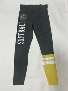 Girls Justice Active Grey/Yellow Softball Leggings Sz 12 Cute!  - Picture 1 of 6