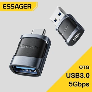 Adaptador Essager USB 3.0 a Tipo C OTG USB-C Macho a USB-A Hembra Convertidor Portátil - Imagen 1 de 10