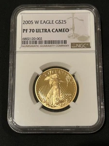 2005-W 1/2 oz Proof American Gold Eagle Coin NGC PF70 Ultra Cameo - Picture 1 of 4