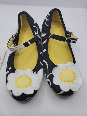 NUEVO CON ETIQUETAS Gymboree Blanco y Negro Daisy Mary Jane's Zapatos de Vestir Talla 13 Adorable  Foto 1 de 4