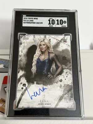 2018 Topps WWE Undisputed Wrestling AUTO CGC 10 #UA-LA Lana Autograph #152/199 - Image 1 of 2