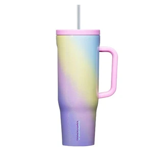 Tumbler with Handle and Straw Rainbow Unicorn 40oz – Reusable Water Bottle Keeps - Picture 1 of 7