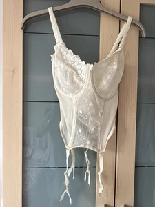 Panache Venus Ivory Bridal Strapless Basque corset Detachable Straps 32G unworn - Picture 1 of 6