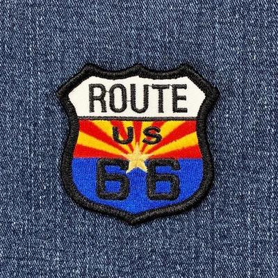 Arizona Route 66 Patch - Embroidered Flag Shield Highway Sign Badge 2.5" Iron On - Image 1 of 2