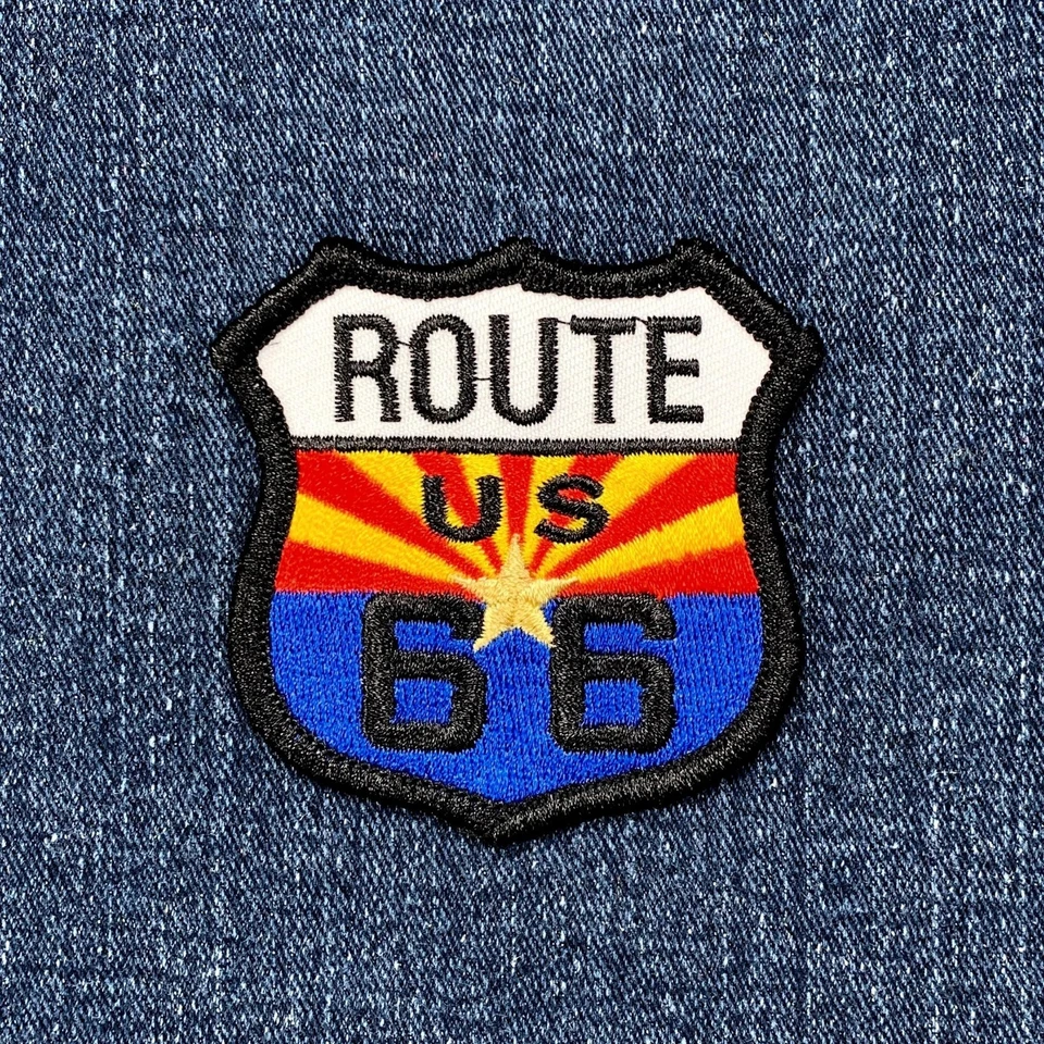 Arizona Route 66 Patch - Embroidered Flag Shield Highway Sign Badge 2.5" Iron On - Image 1 of 2