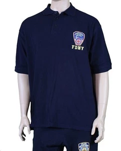 Official FDNY Navy Blue Polo Shirt - Men's - New York City Fire Department - Picture 1 of 2