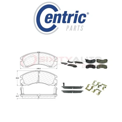 Centric Posi Quiet Ceramic Brake Pads w Shims for 1993-1998 Eagle Talon 2.0L bt - Image 1 of 4