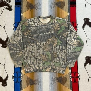 Sudadera De Colección Años 90 Jerzees Camuflaje Bigwoods Cuello Redondo Talla XL Caza - Imagen 1 de 8