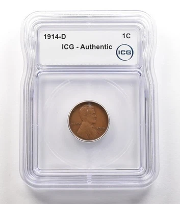 1914-D Lincoln Wheat Cent Authentic ICG *5600 - Image 1 of 3