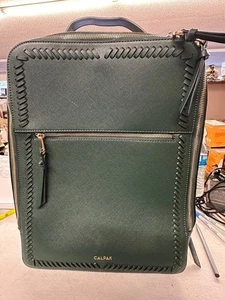 Calpak Kaya Faux Leather Laptop Backpack, Green, 15" - Zdjęcie 1 z 1