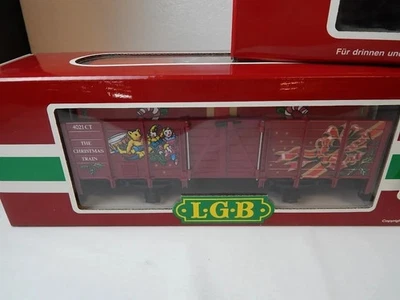 NEW  Lehmann LGB G Scale Christmas Train Cars 40217 W/ Red Gift Box - Image 1 of 2