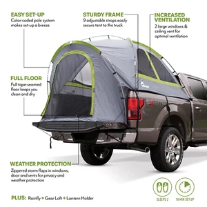 Napier Backroadz 19 Series Gray Truck Tent - Compact Short Bed - 19066 - Picture 1 of 4