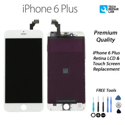 iPhone 6 Plus Replacement Retina LCD & Digitiser Touch Screen Assembly WHITE - Image 1 of 4
