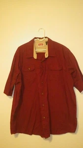 Wrangler Premium Qualität Herren Button Down Hemd Brick Langarm Herren 3XL Rot - Bild 1 von 10